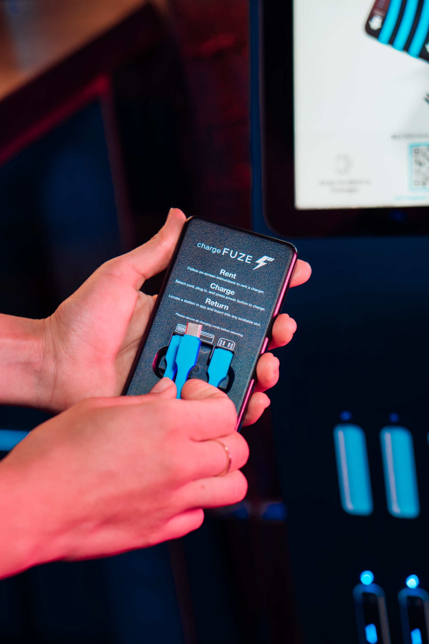 chargeFUZE station in a City Networks venue